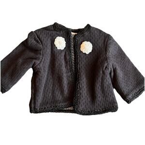 Clothes Handmade Outfit 18" American Girl Dolls Black Sweater Jacket Velvet